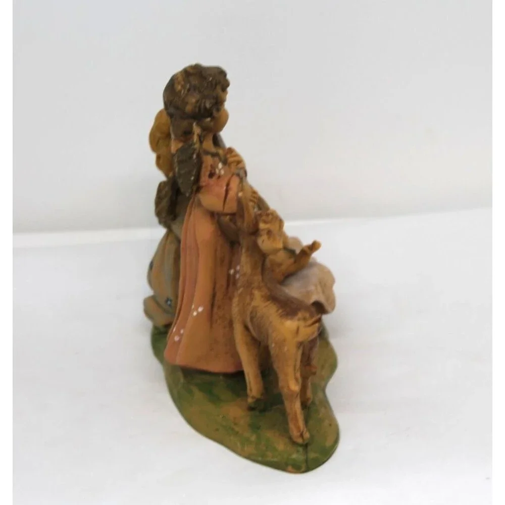 VINTAGE FONTANINI CHERUB ANGEL MUSICIANS, BABY JESUS & DONKEY ITALY
